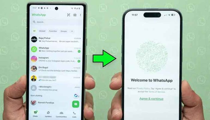 انتقال اطلاعات واتساپ از اندروید به آیفون